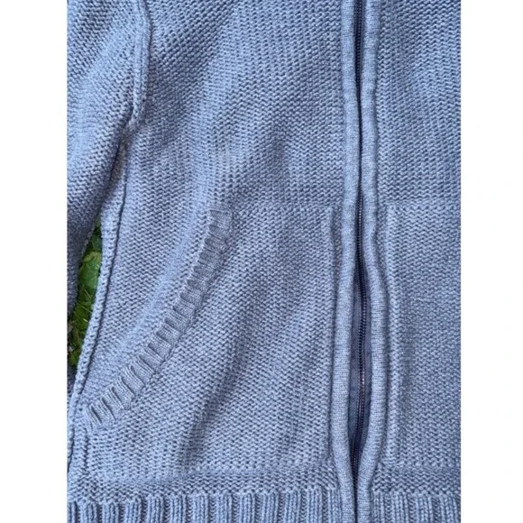 Filson Genuine Garment Women's Knit Zip Front Sweater Gray Size Medium Peru - Picture 2 of 9